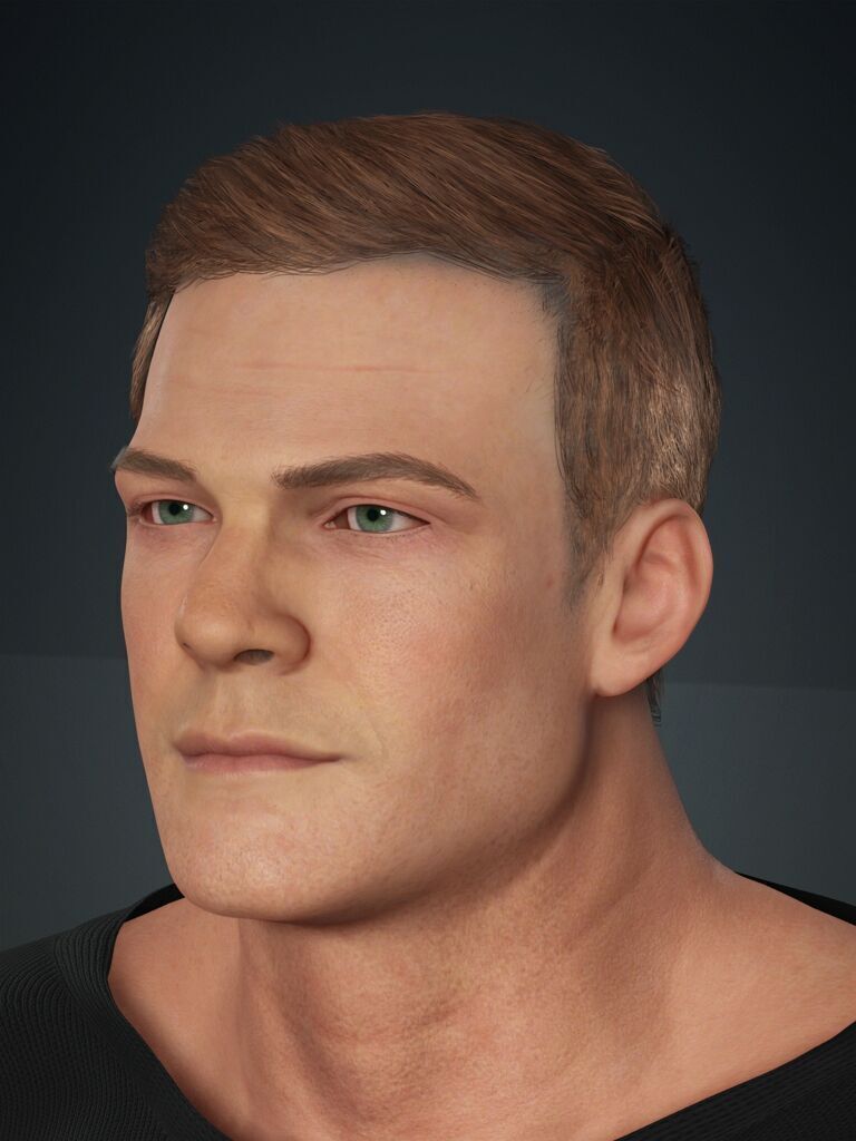 Alan Ritchson Reacher Digital Double Face Model  3D model_1