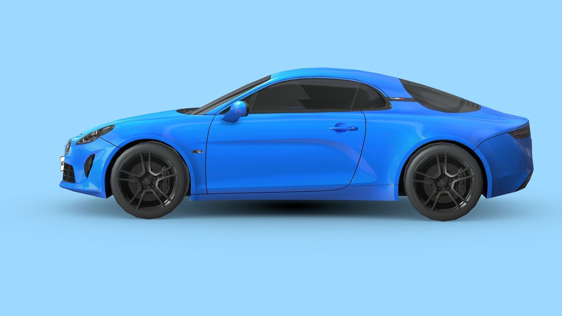 Renault Alpine A110 2018 Low-poly 3D model_2
