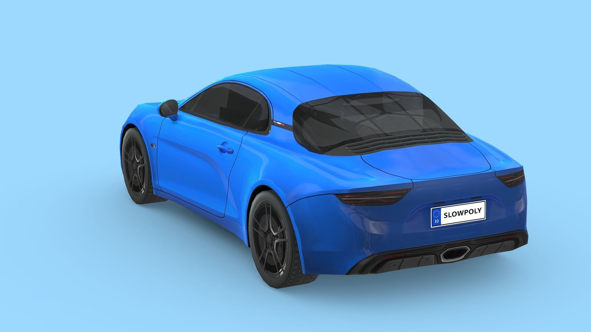 Renault Alpine A110 2018 Low-poly 3D model_1