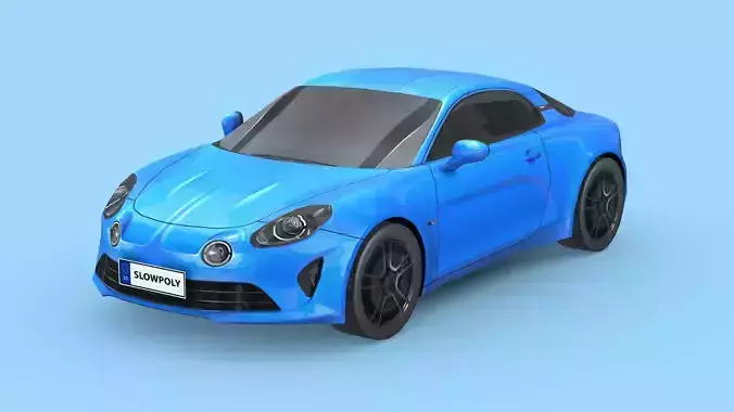 Renault Alpine A110 2018 Low-poly 3D model