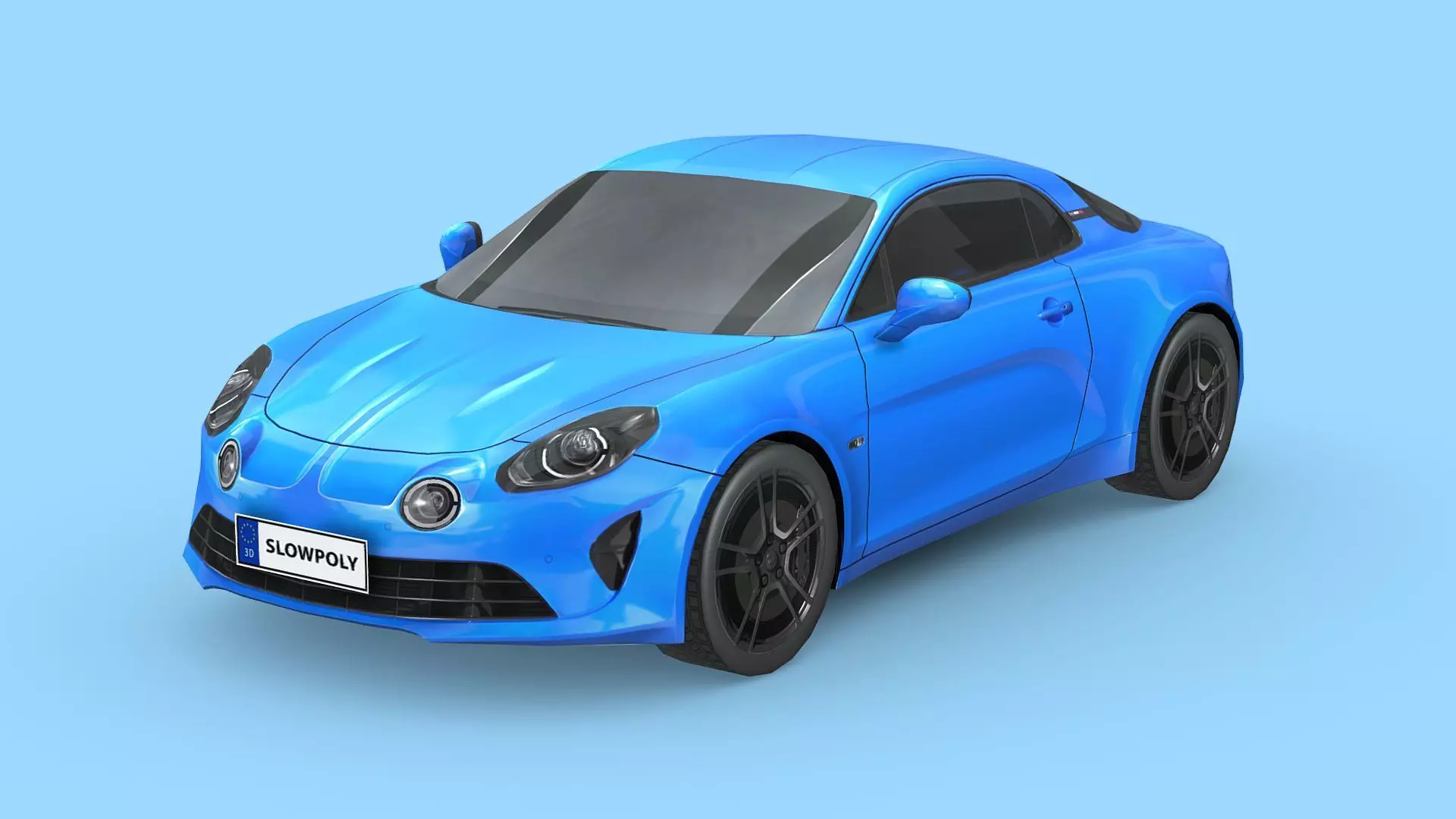 Renault Alpine A110 2018 Low-poly 3D model_0