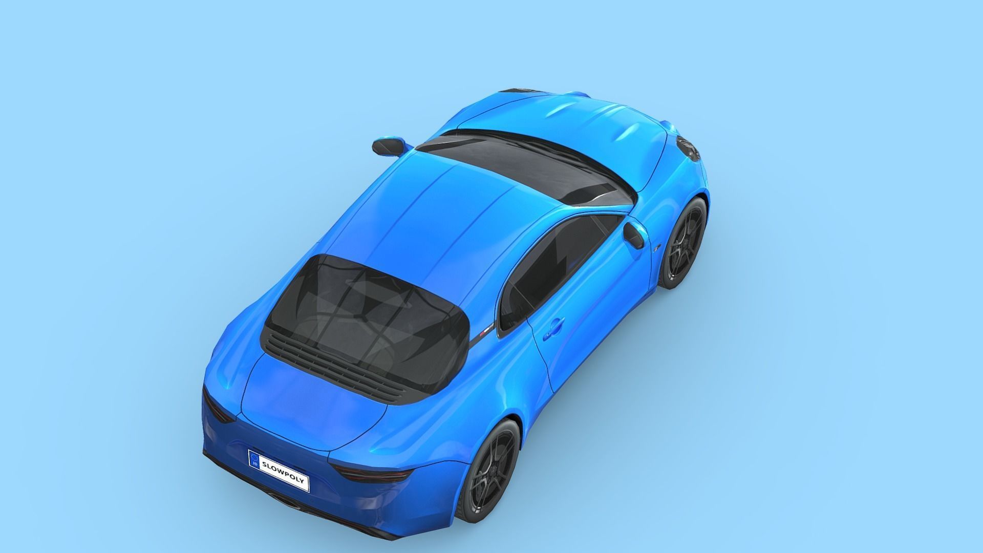 Renault Alpine A110 2018 Low-poly 3D model_4