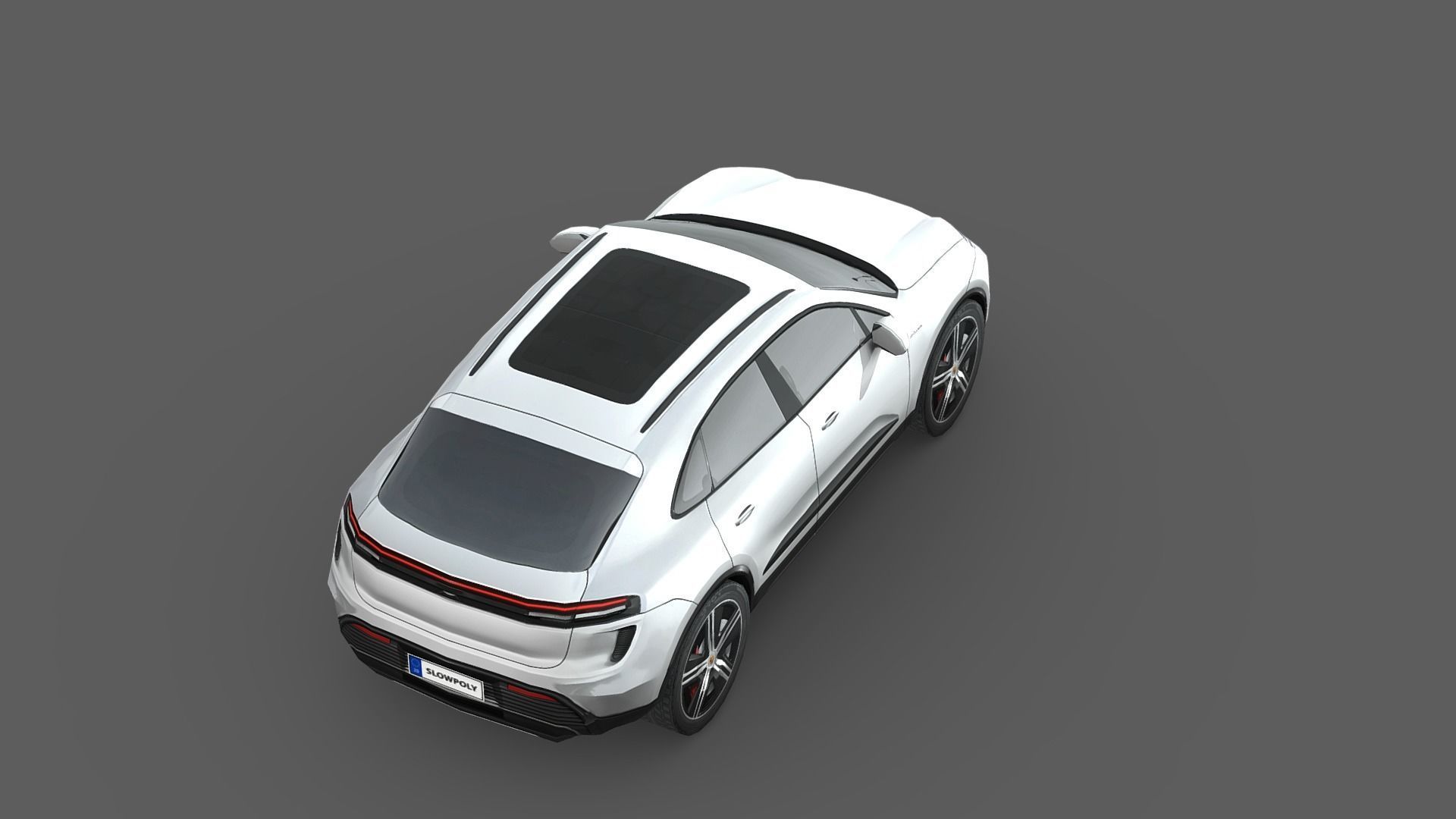 Porsche Macan Turbo Electric Low-poly 3D model_4