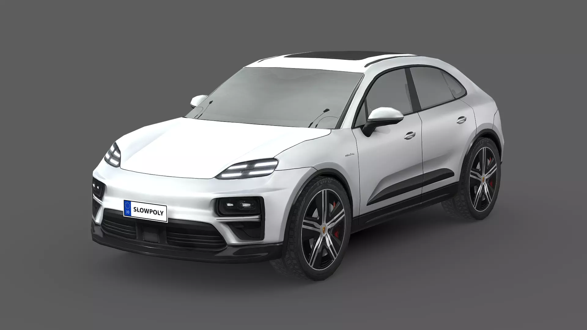 Porsche Macan Turbo Electric Low-poly 3D model_0