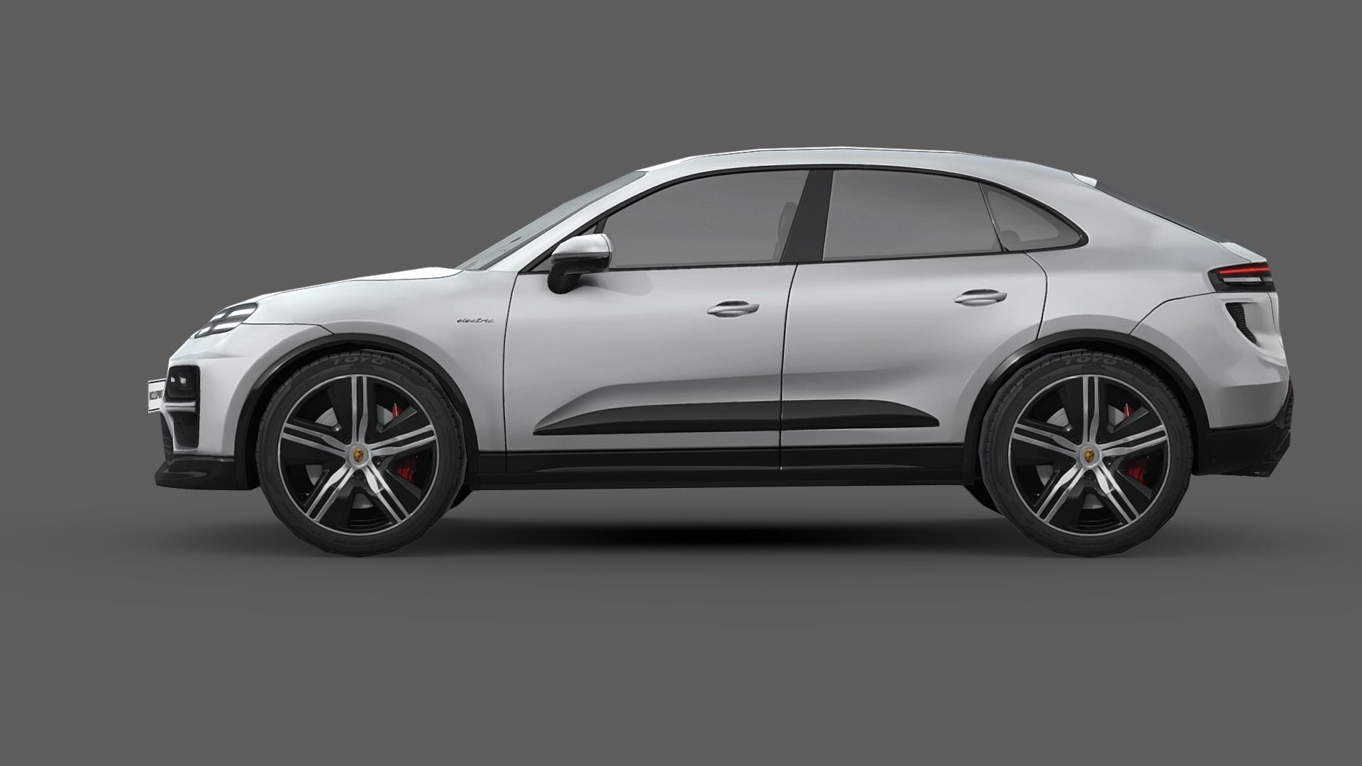 Porsche Macan Turbo Electric Low-poly 3D model_1