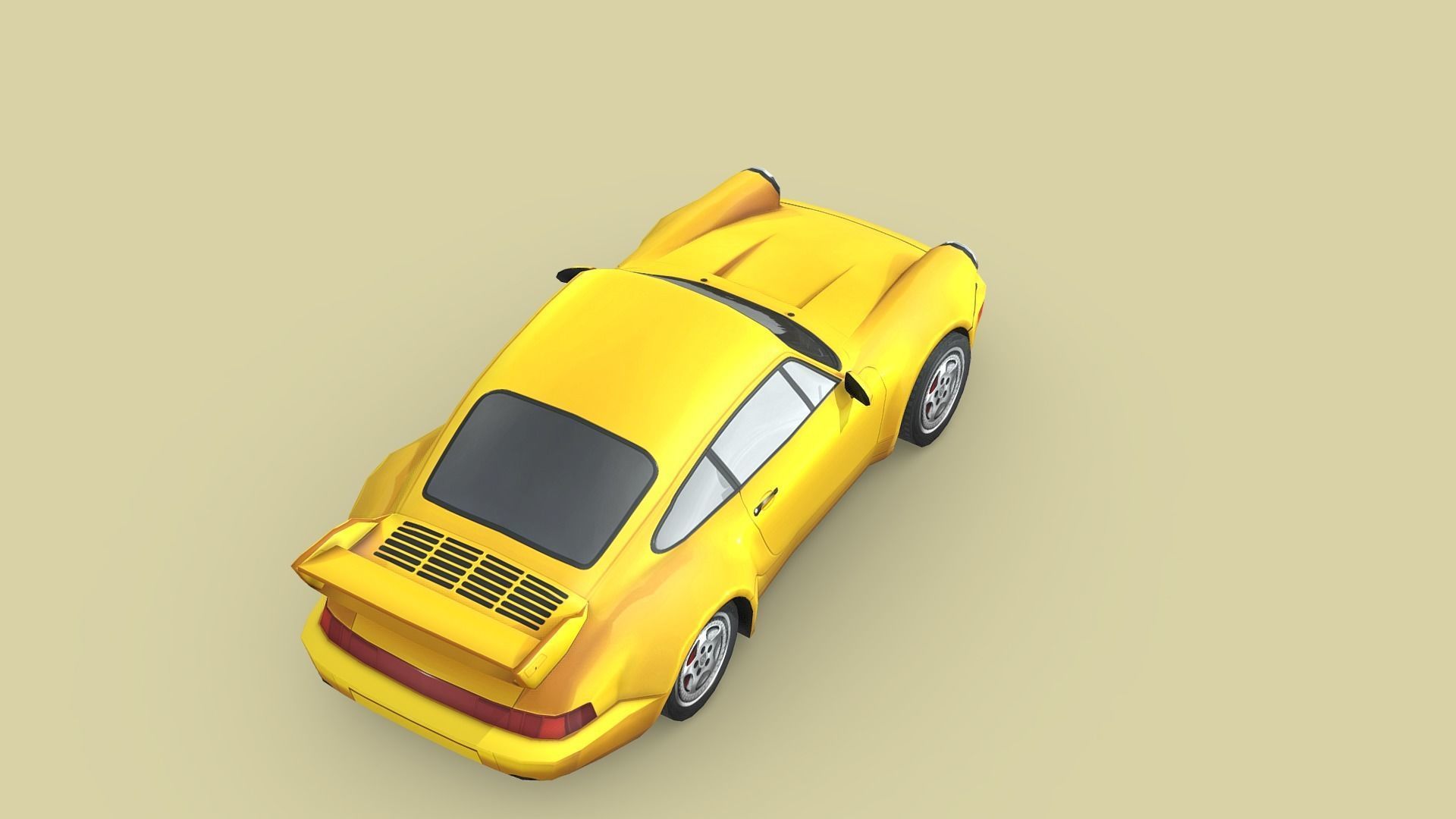 Porsche 911 Carrera RS Low-poly 3D model_4