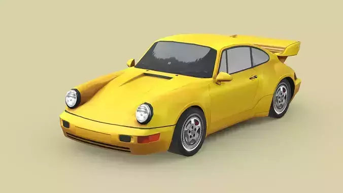Porsche 911 Carrera RS Low-poly 3D model
