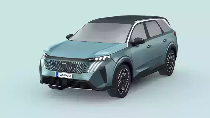 Peugeot E-5008 Low-poly 3D model
