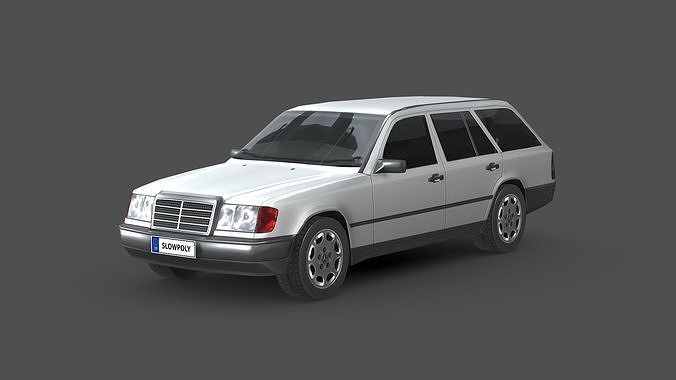 Mercedes-Benz E-Class W124 Low-poly 3D model