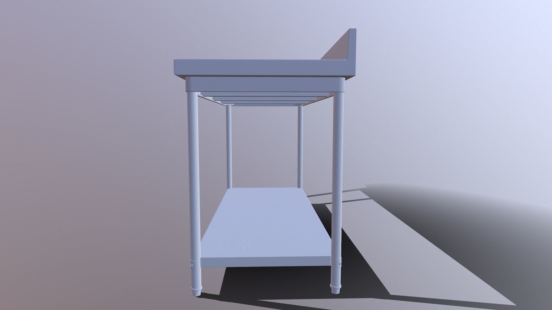 Stainless Steel Table 3D model_4