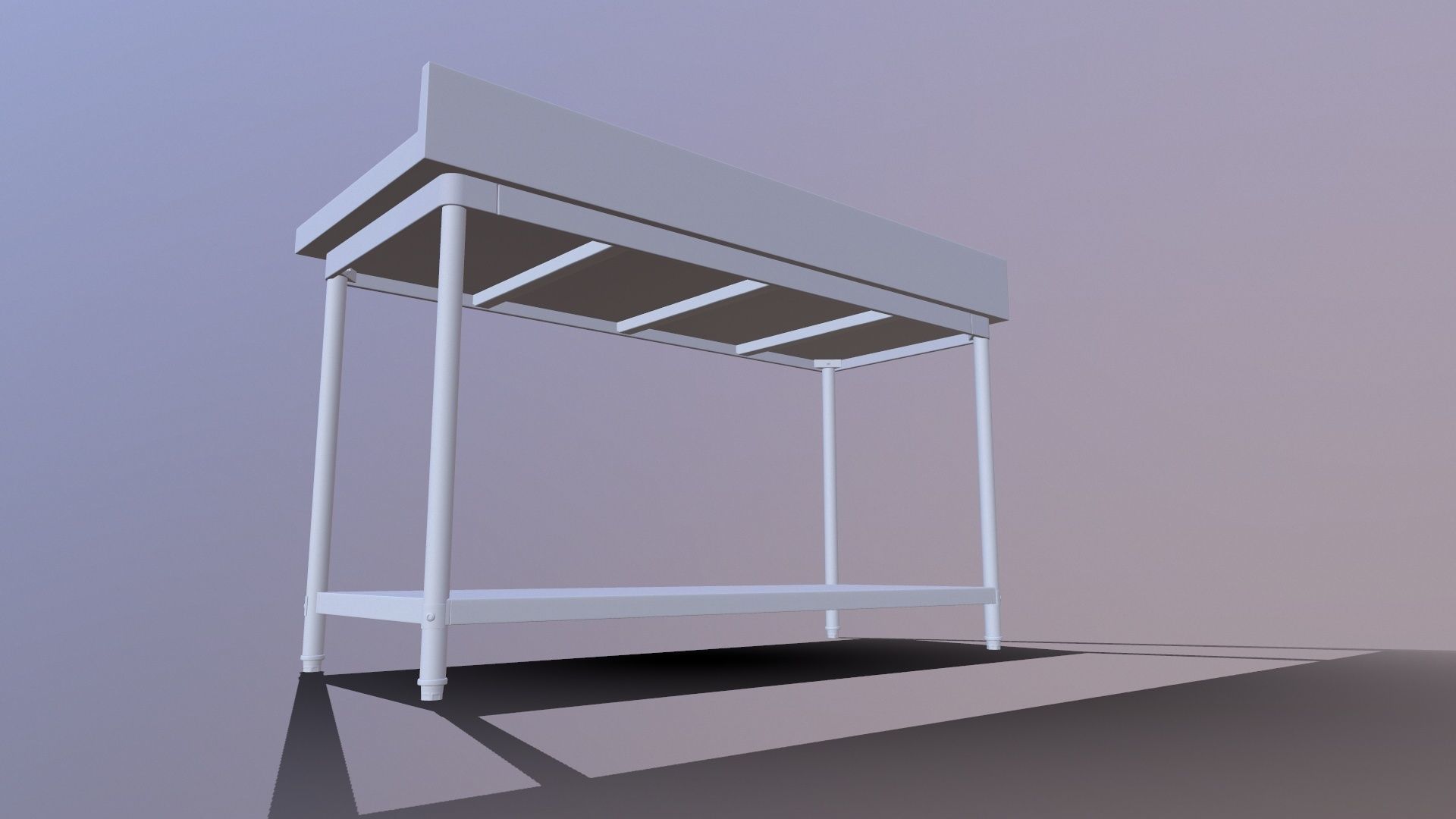 Stainless Steel Table 3D model_5