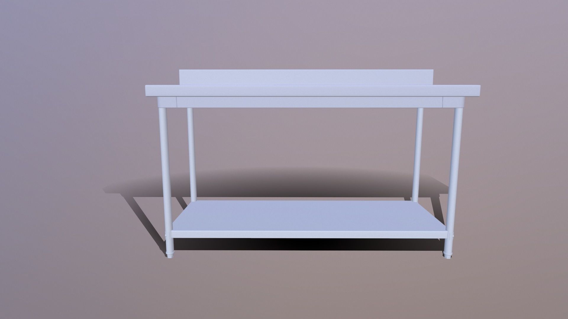 Stainless Steel Table 3D model_2