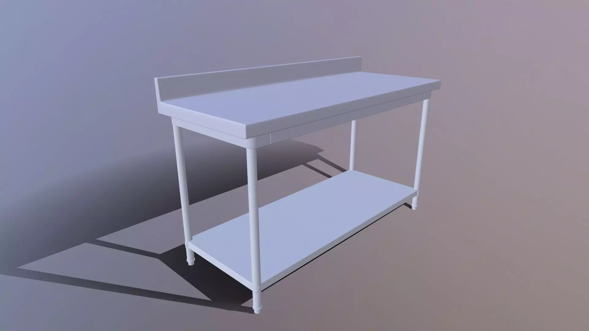 Stainless Steel Table 3D model_0
