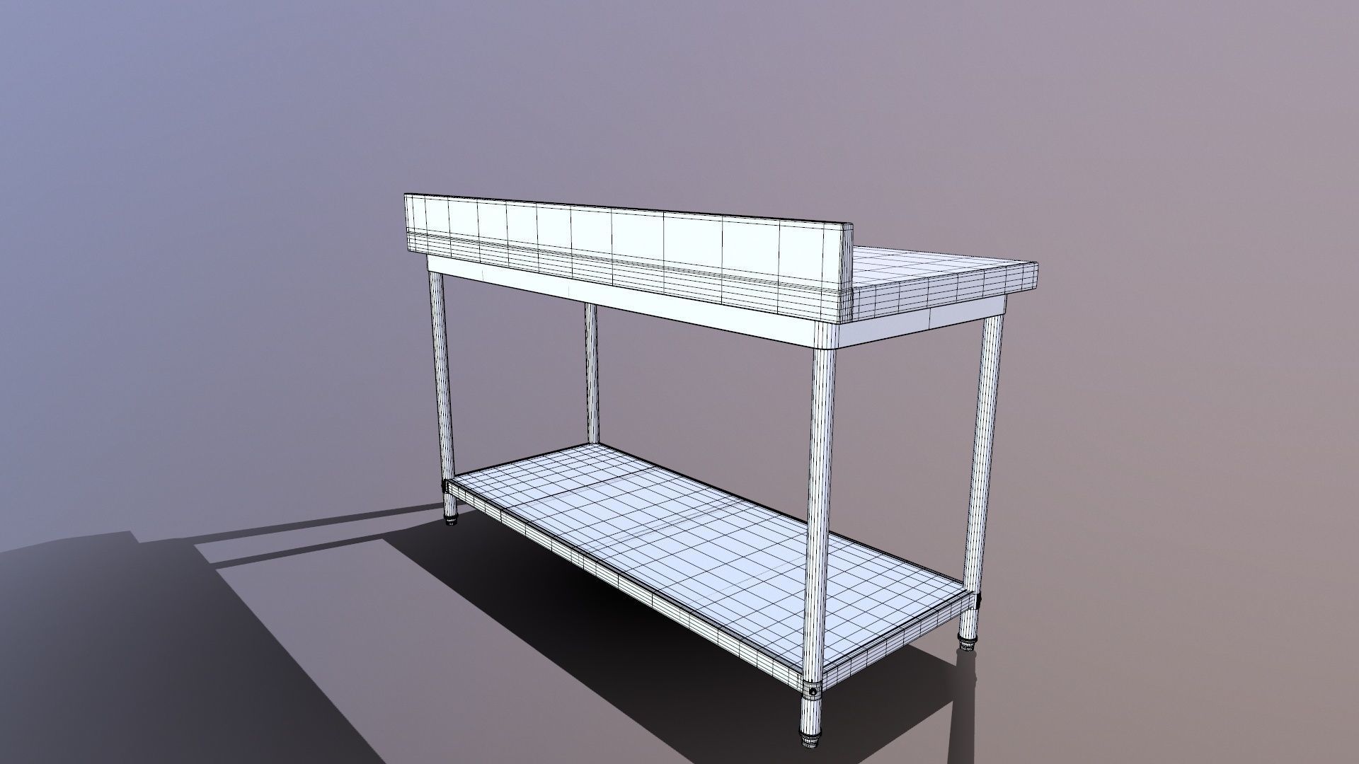 Stainless Steel Table 3D model_7