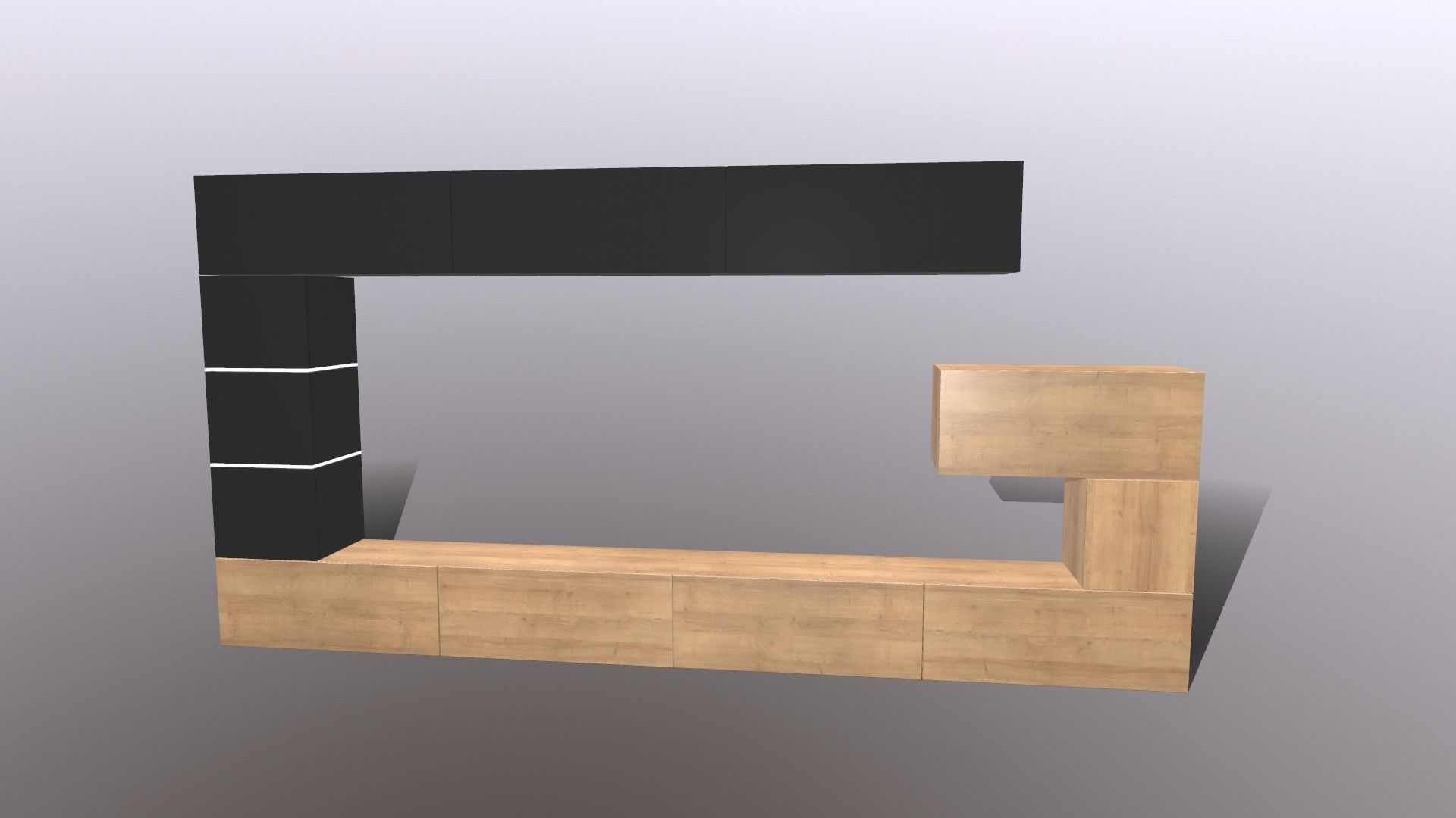 TV Unit 3D model_2