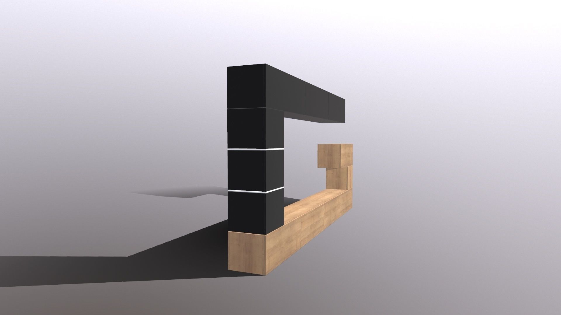 TV Unit 3D model_4