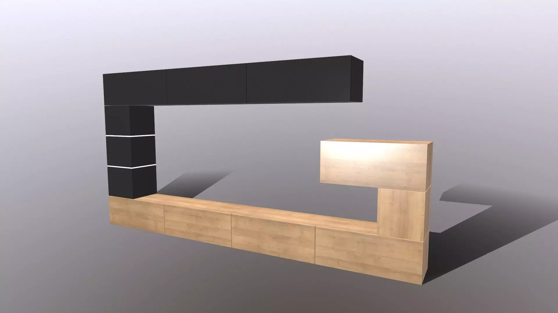TV Unit 3D model_0