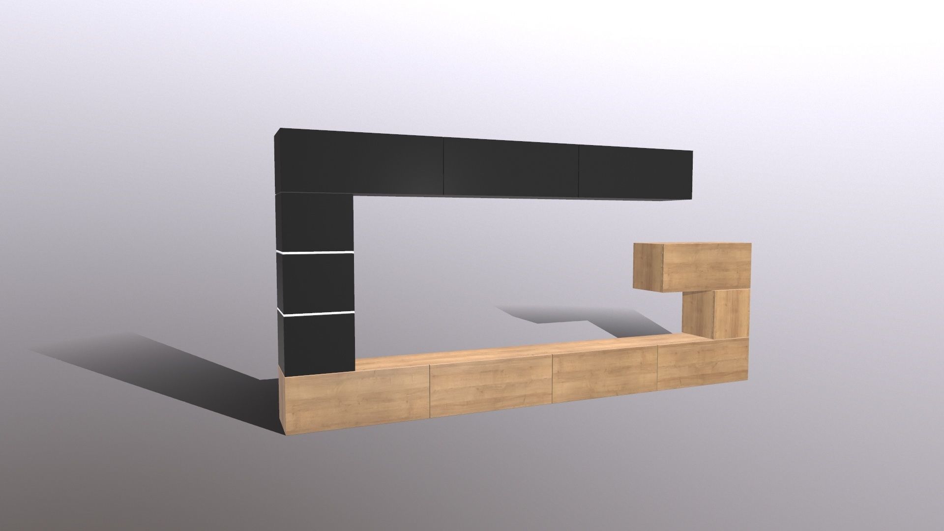 TV Unit 3D model_3
