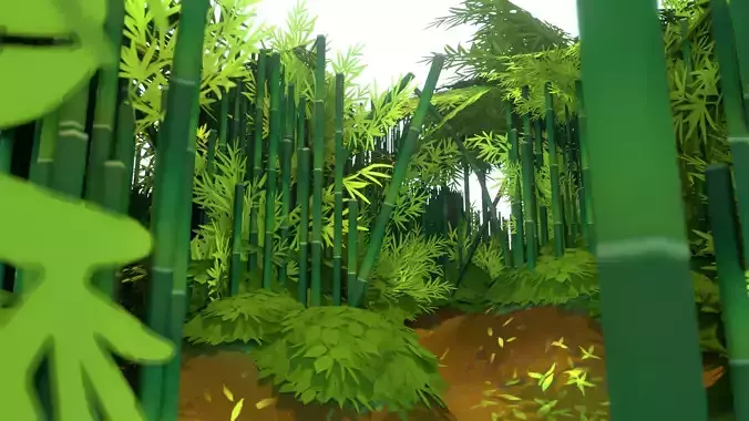 Bamboo Forest - Hand Painted