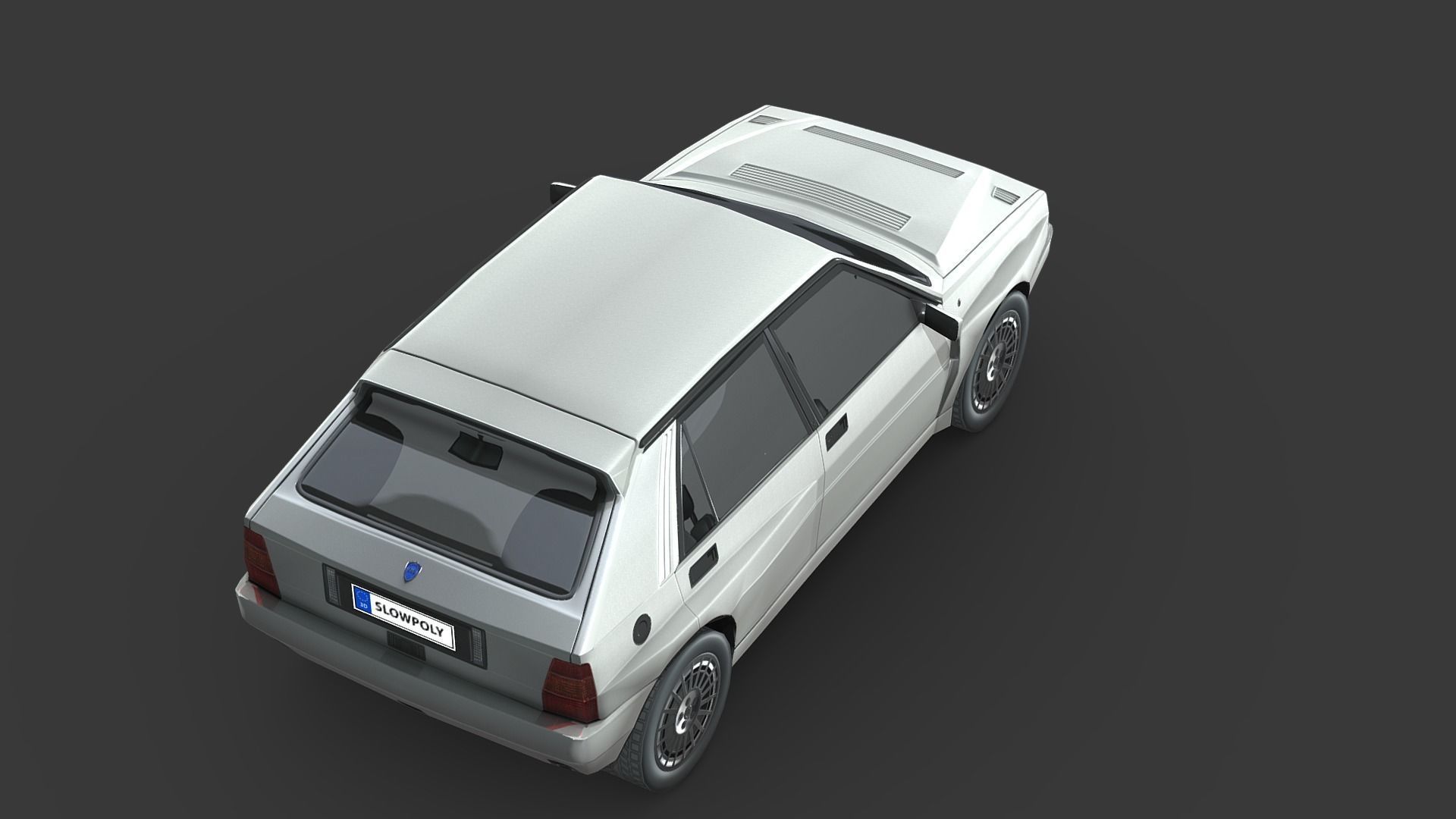 Lancia Delta Integrale 1992 Low-poly 3D model_2