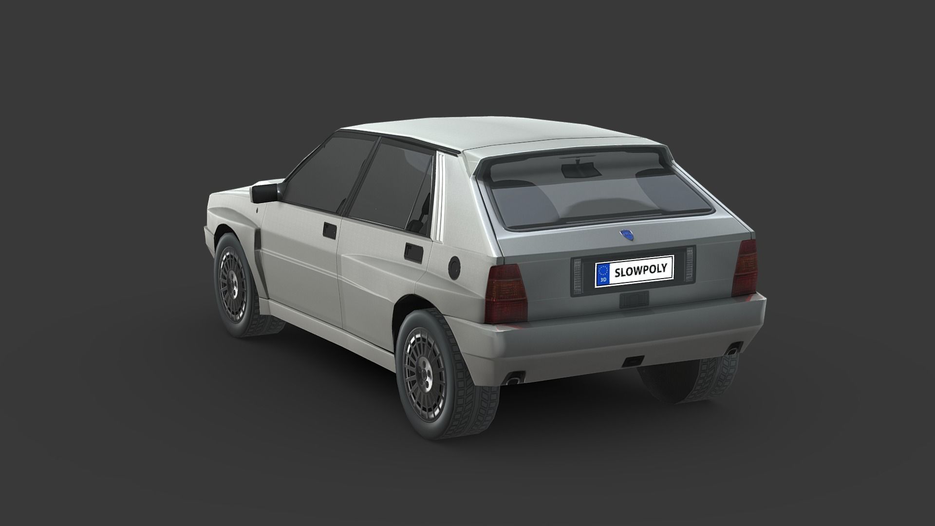 Lancia Delta Integrale 1992 Low-poly 3D model_3
