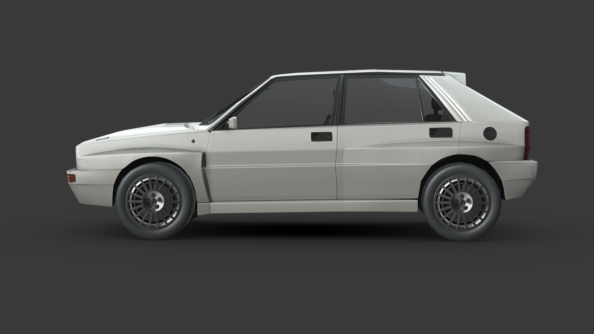 Lancia Delta Integrale 1992 Low-poly 3D model_4