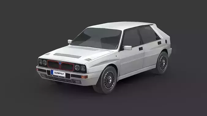Lancia Delta Integrale 1992 Low-poly 3D model