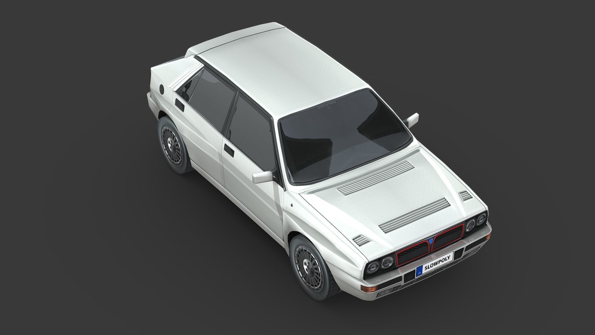 Lancia Delta Integrale 1992 Low-poly 3D model_1