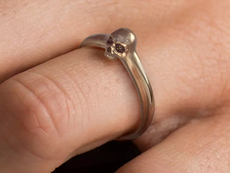 Delicate Skull Ring 3D print model