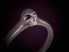 Delicate Skull Ring 3D print model_1