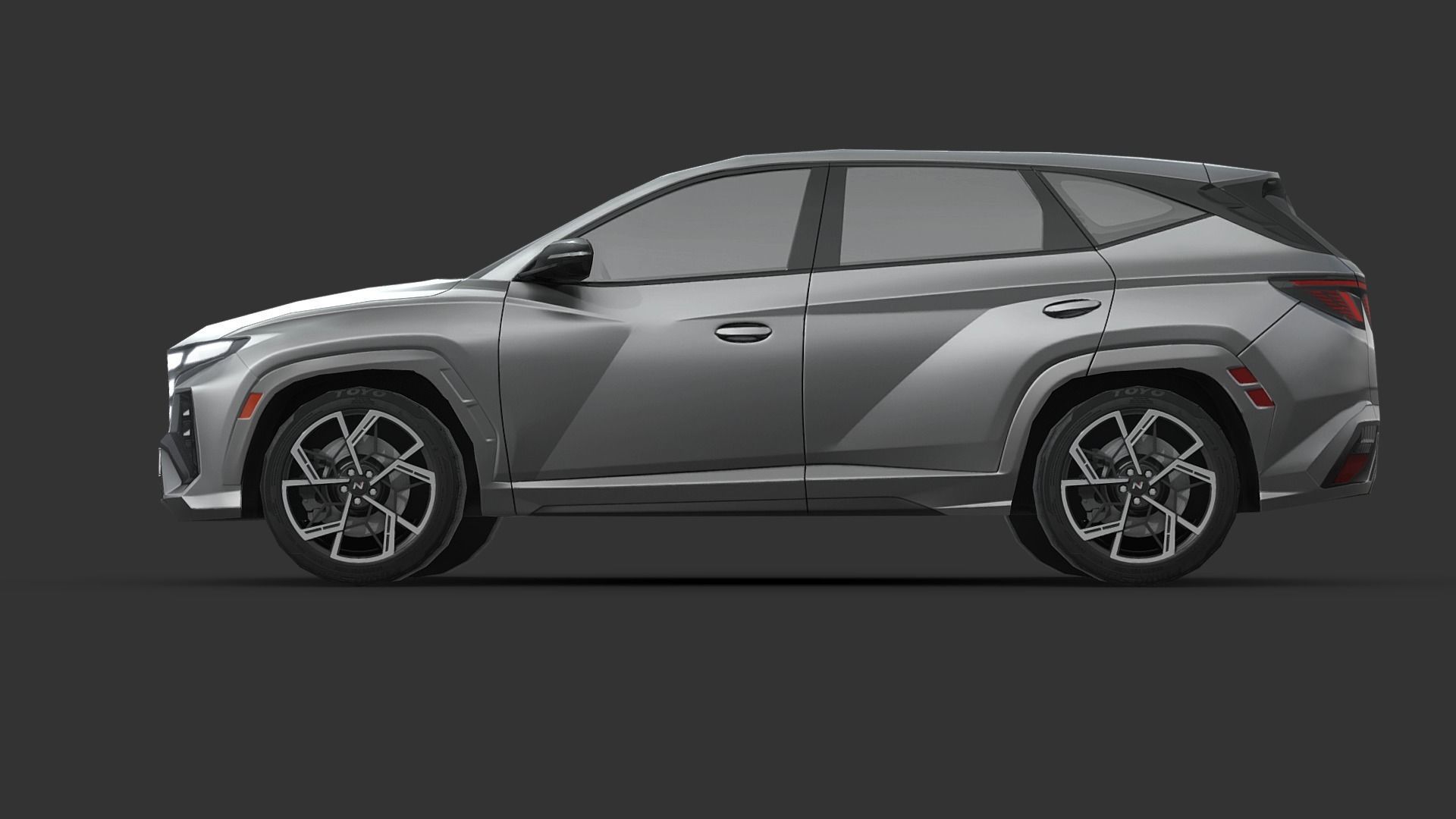 Hyundai Tucson N-Line 2024 Low-poly 3D model_2