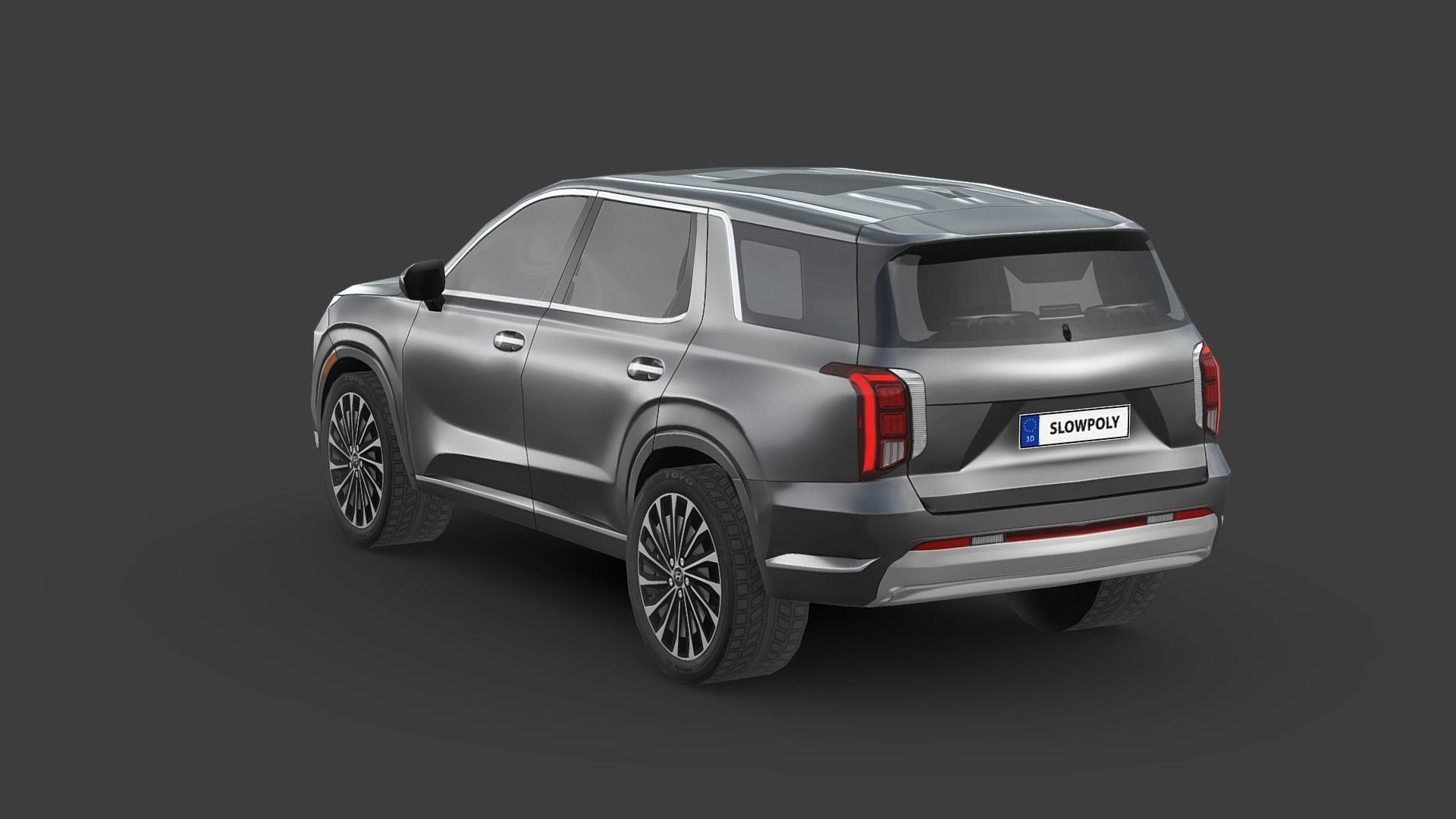 Hyundai Palisade 2023 Low-poly 3D model_1