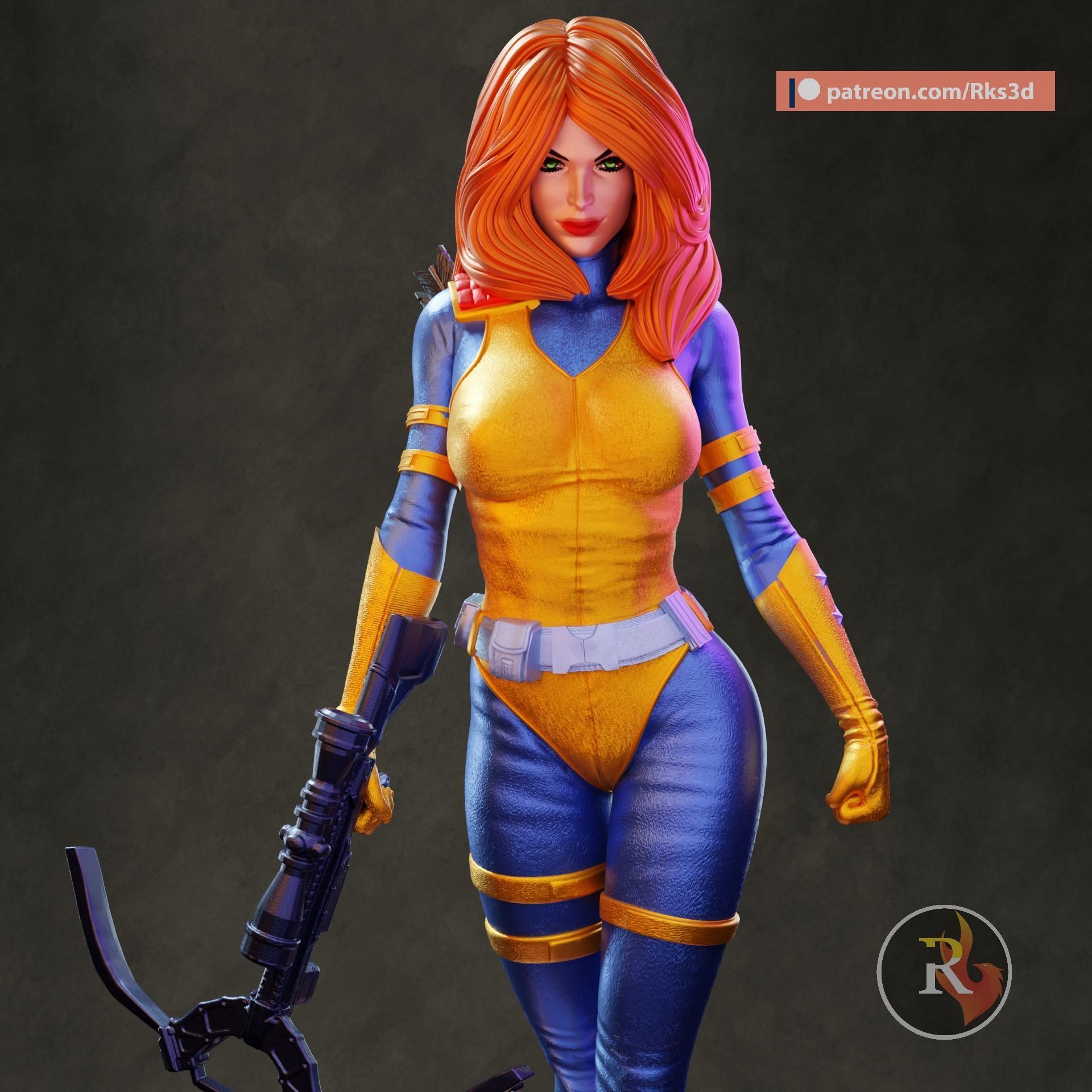 GI Joe Scarlett 3D print model_3