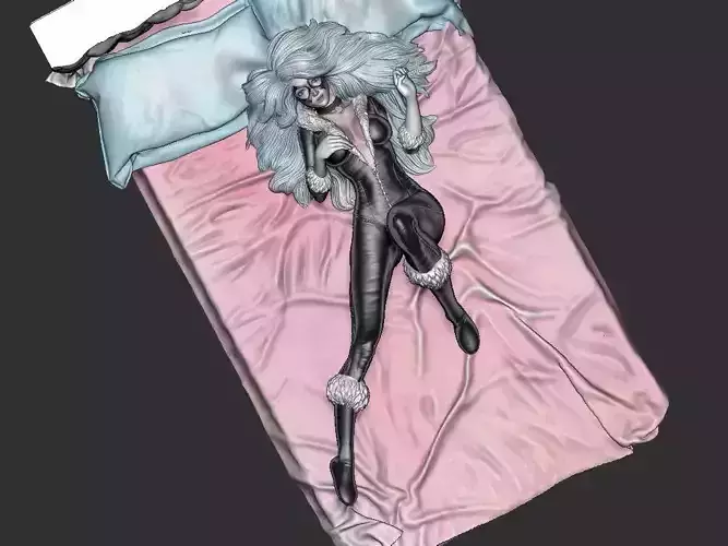 Black Cat On Bed