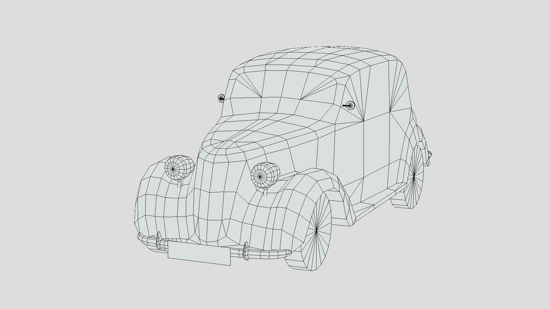 Fiat 1100 B 1949 Low-poly 3D model_5