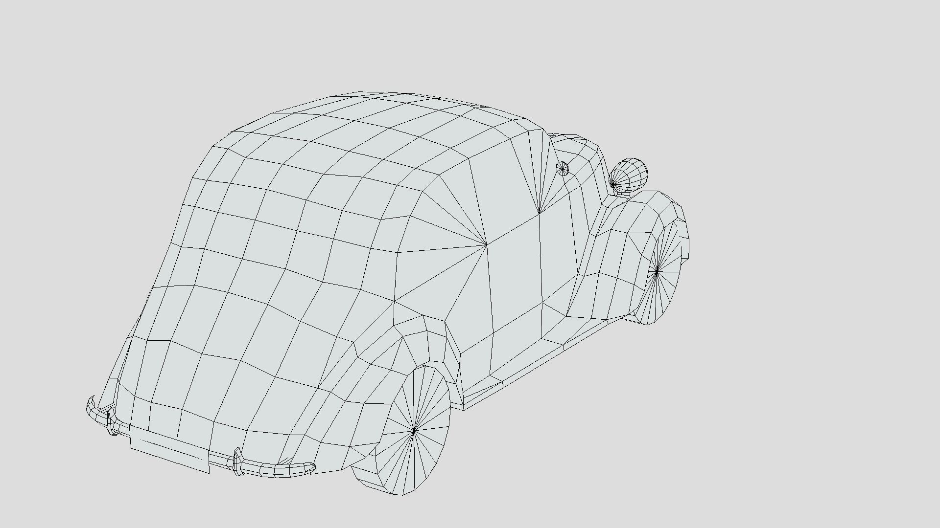 Fiat 1100 B 1949 Low-poly 3D model_6