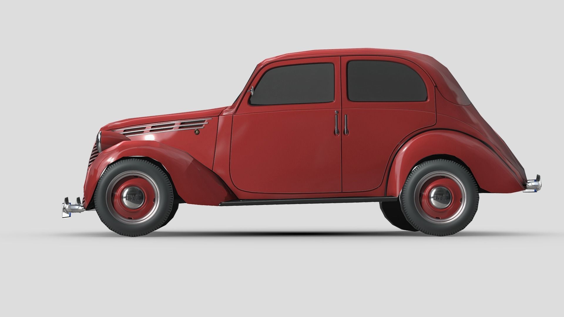 Fiat 1100 B 1949 Low-poly 3D model_2