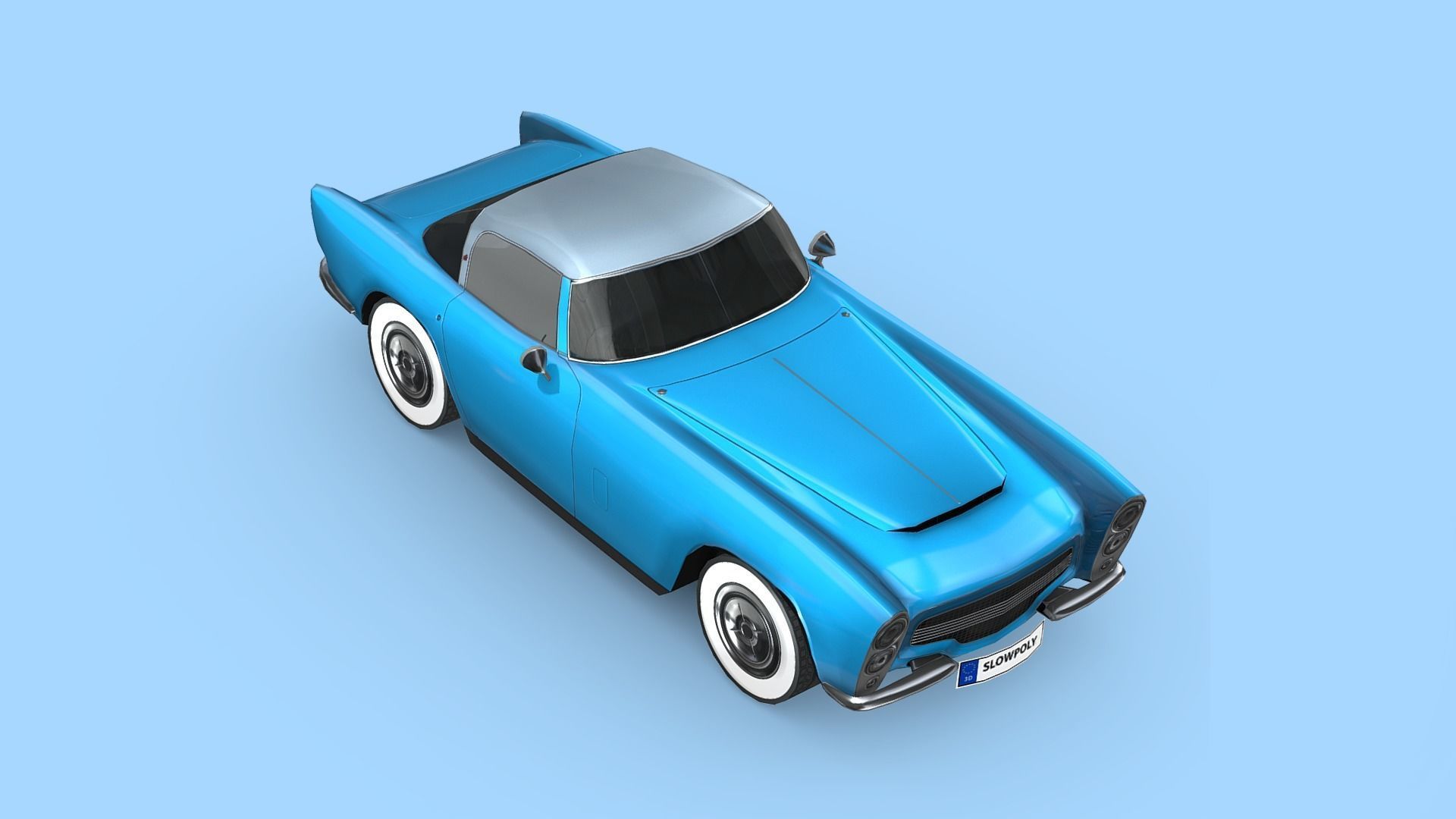 Dodge Zeder Z-250 1953 Low-poly 3D model_3