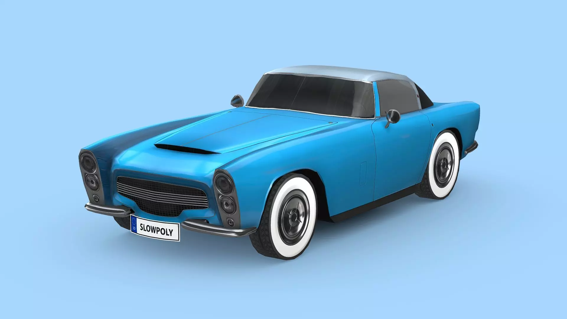 Dodge Zeder Z-250 1953 Low-poly 3D model_0