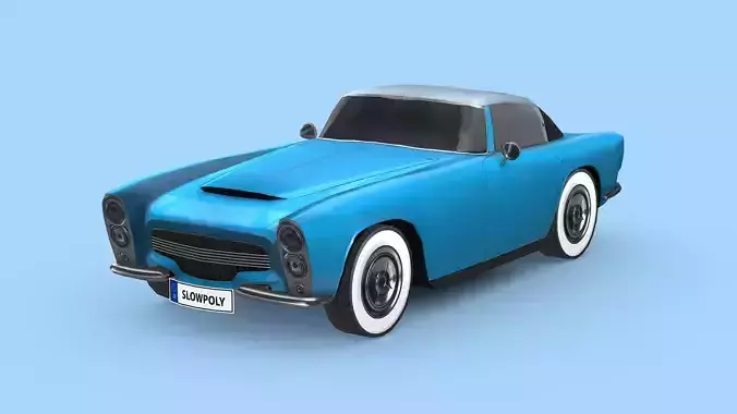 Dodge Zeder Z-250 1953 Low-poly 3D model