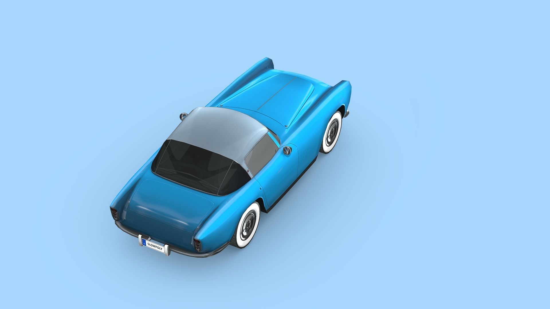 Dodge Zeder Z-250 1953 Low-poly 3D model_4