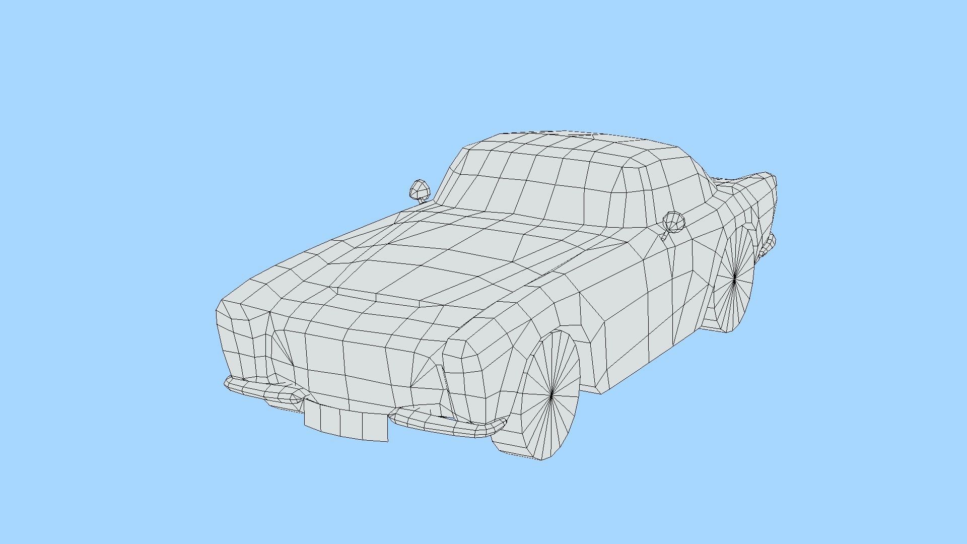 Dodge Zeder Z-250 1953 Low-poly 3D model_5