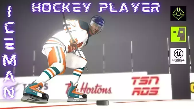 HOCKEY PLAYER for UNREAL ENGINE5 and ICLONE 8 3D model