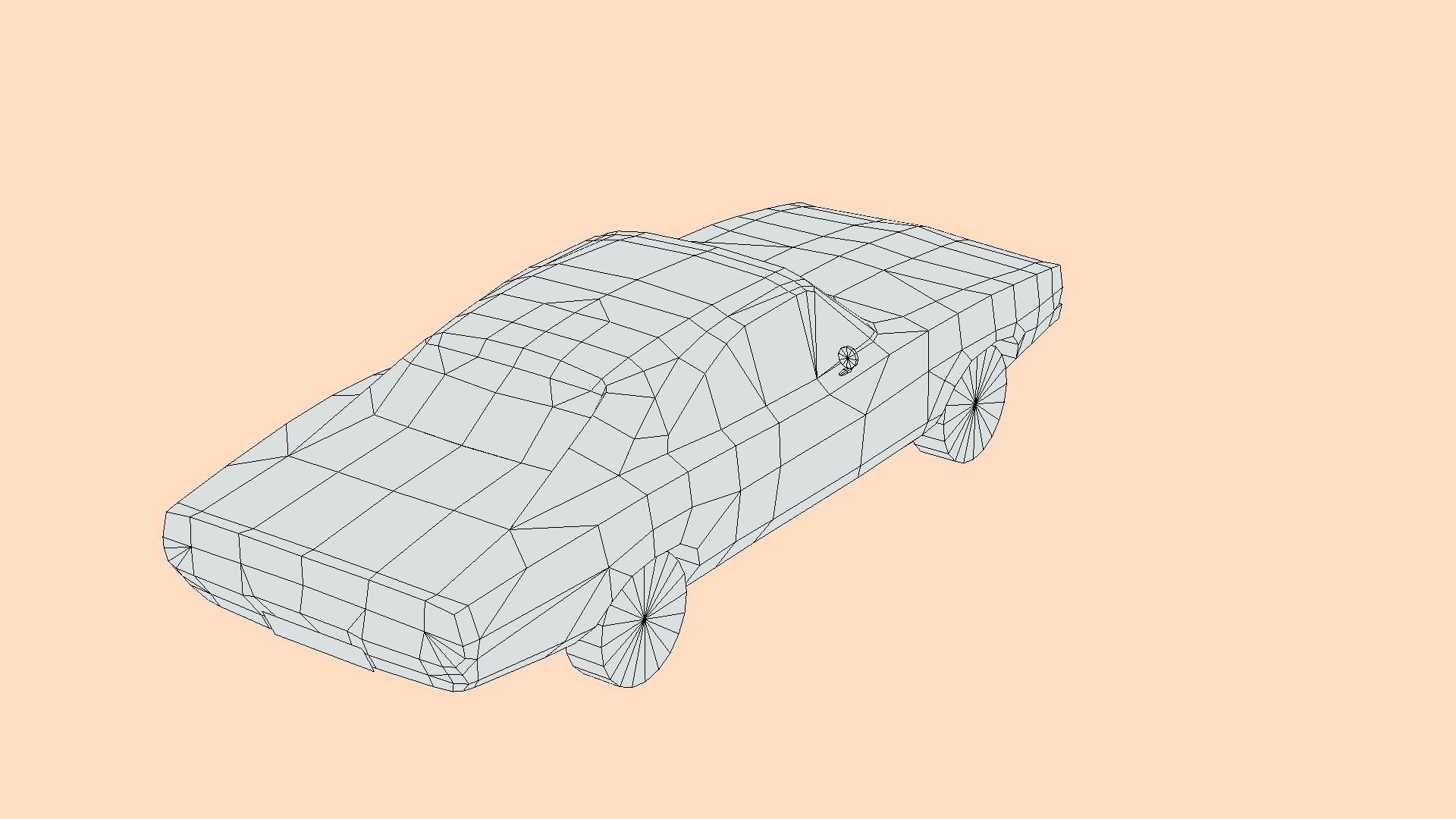 Dodge Charger RT 1969 Low-poly 3D model_6