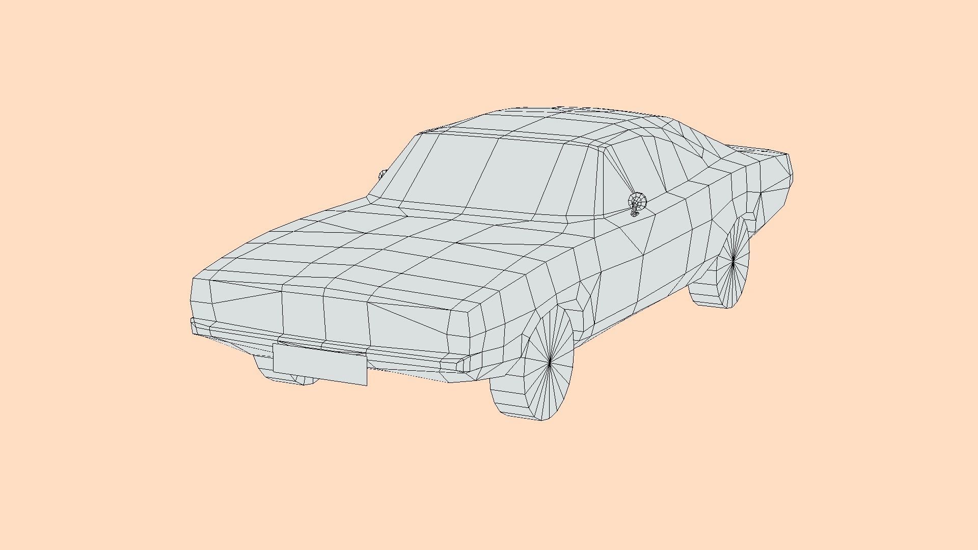 Dodge Charger RT 1969 Low-poly 3D model_5