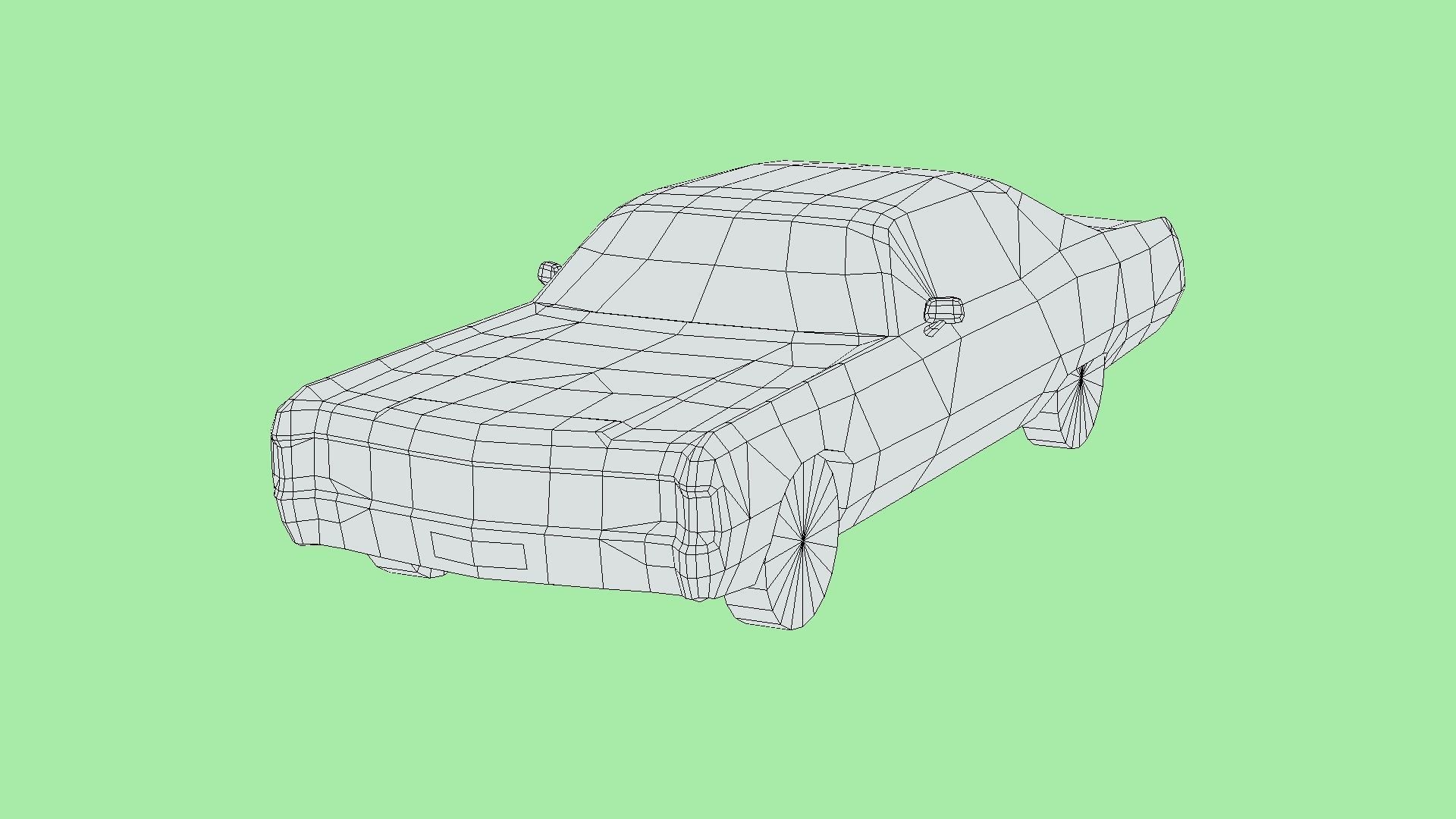 Chrysler Imperial LeBaron 4-door hardtop 1971 Low-poly 3D model_5