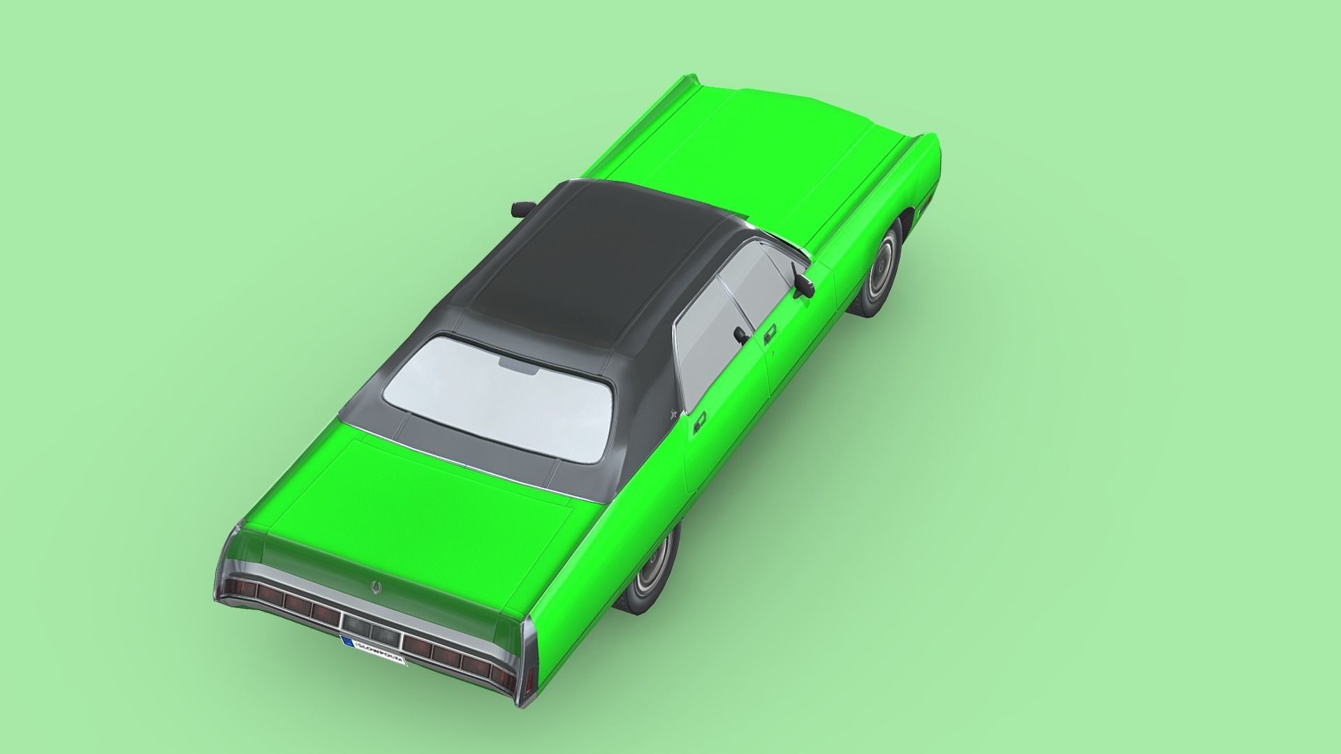 Chrysler Imperial LeBaron 4-door hardtop 1971 Low-poly 3D model_4