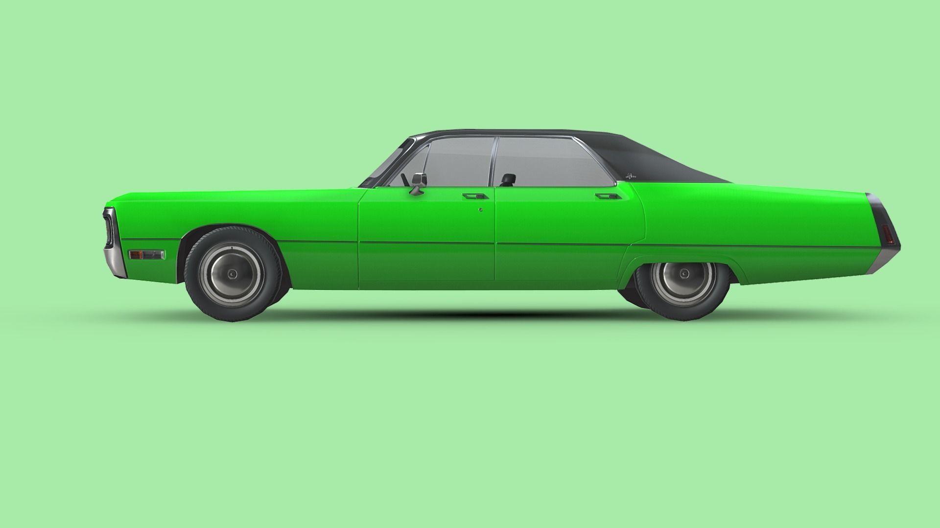 Chrysler Imperial LeBaron 4-door hardtop 1971 Low-poly 3D model_2