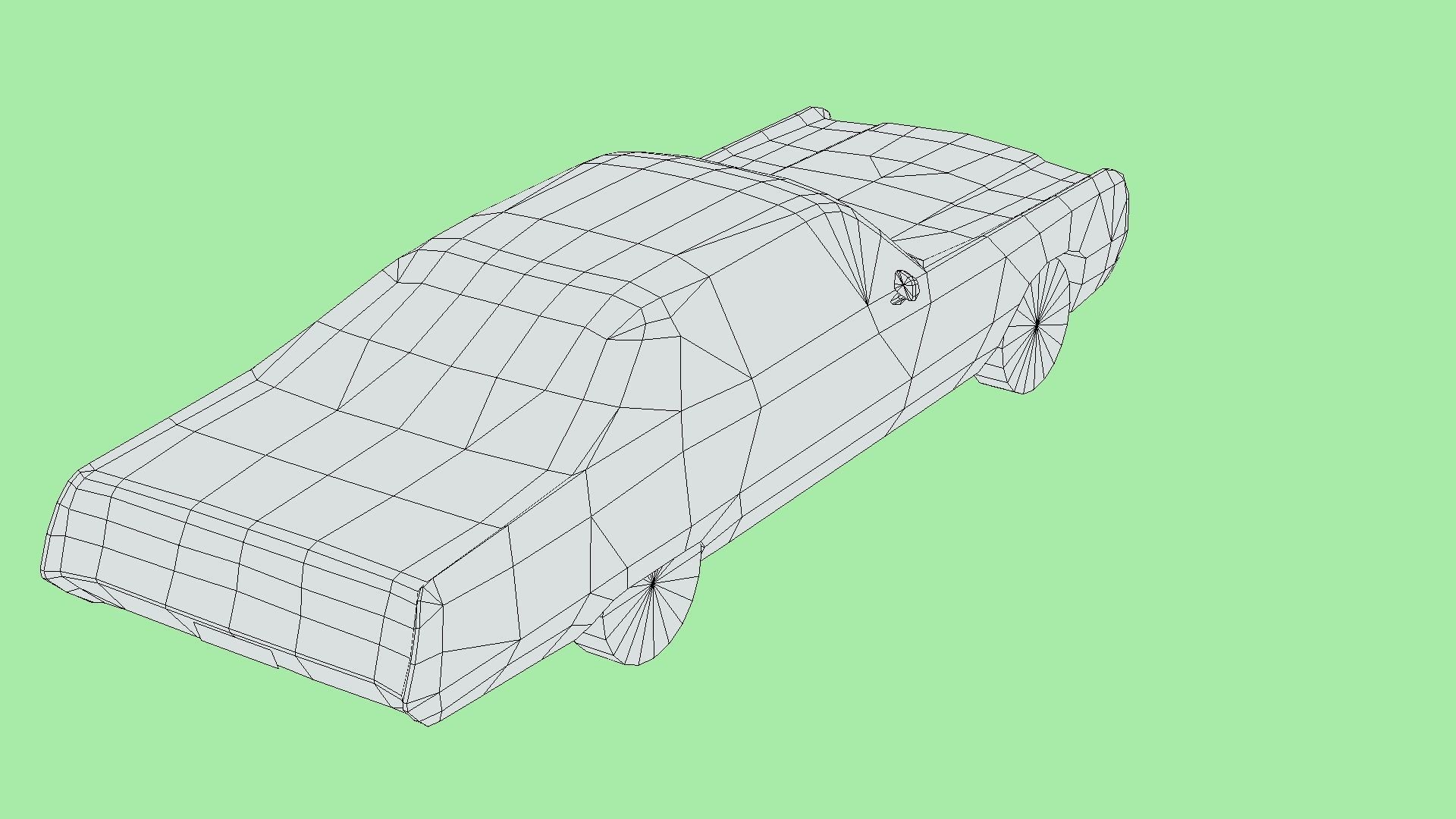 Chrysler Imperial LeBaron 4-door hardtop 1971 Low-poly 3D model_6