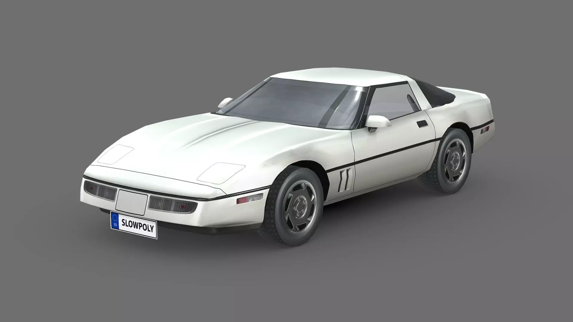 Chevrolet Corvette Coupe 1983 Low-poly 3D model